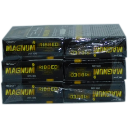 MAGNUM 6/3ct RIBBED CONDOMS