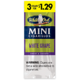 WHITE OWL CIG MINI 3/1.29 WHITE GRAPE