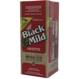 BLACK & MILD CIG 25ct 89C SWEET WOOD TIP