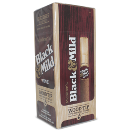 BLACK & MILD CIG 25ct WINE WOOD TIP
