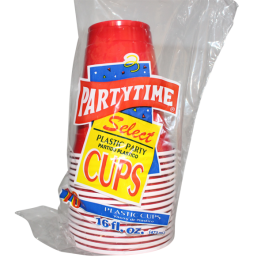 PLASTIC SOLO CUP ASSORTED COLOR 16oz/16ct