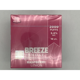 BREEZE PRO 2000PUFFS 10CT RASPBERRY LEMON