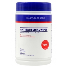 ANTIBACTERIAL WIPES 70CT 