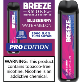 BREEZE PRO 2000PUFFS 10CT BLUEBERRY WATERMELON