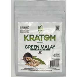 NJOY KRATOM GREEN MALAY 20CT CAPSULES BAG
