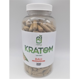 NJOY KRATOM BALI 300CT CAPSULES BOTTLE