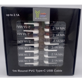 Y MAX CRYSTAL 2.1A TYPE-C CHARGER 20CT