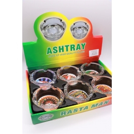 GLASS ASHTRAY 6CT