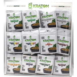 NJOY KRATOM DISPLAY 30GM POWDER 72 BAGS