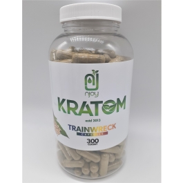 NJOY KRATOM TRAINWRECK 300CT CAPSULES BOTTLE