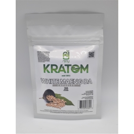 NJOY KRATOM WHITE MAENG DA 20CT CAPSULES BAG