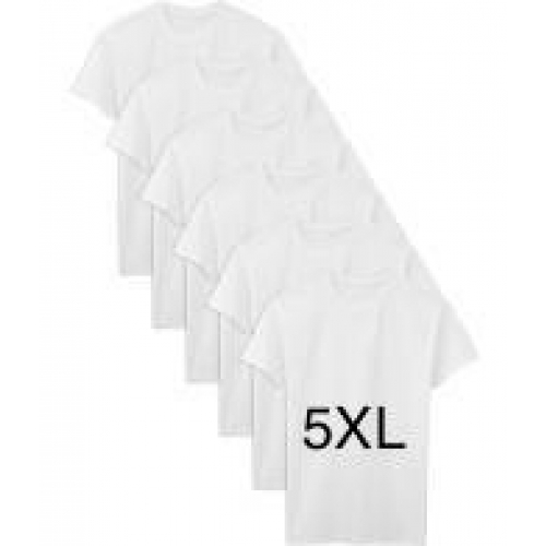 HARLEM T-SHIRTS WHITE 5XL/6PK