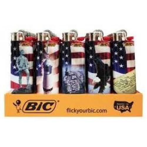 BIC LIGHTER 50ct AMERICAN FLAG