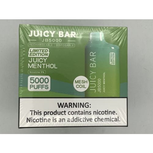 JUICY BAR 5000PUFF 10CT JUICY MENTHOL