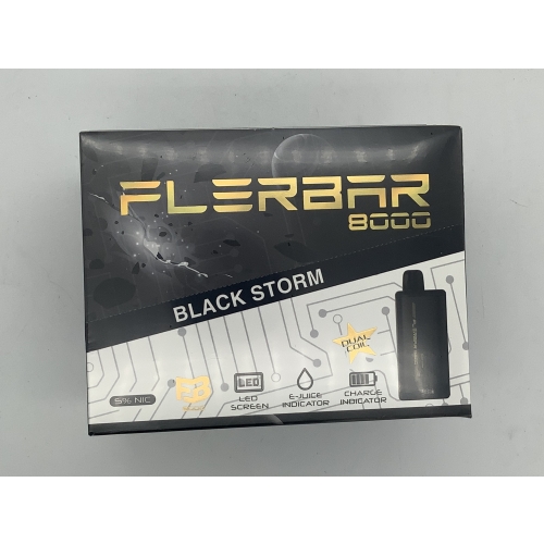 FLERBAR BLACK STORM 8000PUFFS/10CT