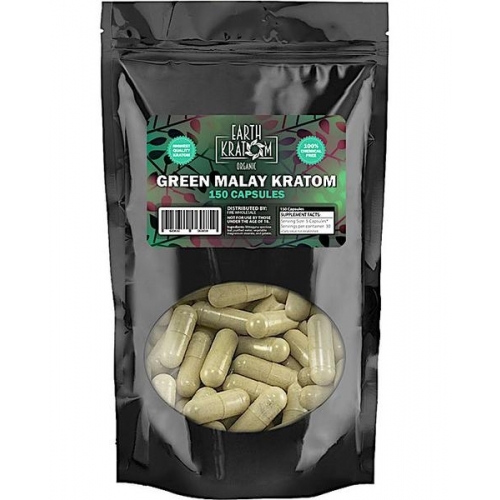EARTH KRATOM 150CT CAPSULES GREEN MALAY