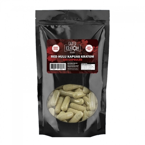 EARTH KRATOM 150CT CAPSULES RED HULU KAPUAS