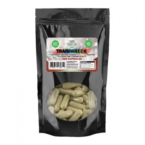 EARTH KRATOM 150CT CAPSULES TRAINWRECK