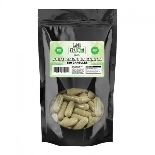 EARTH KRATOM 150CT CAPSULES WHITE MAENG DA