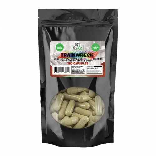 EARTH KRATOM 300CT CAPSULES TRAINWRECK