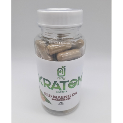 NJOY KRATOM RED MAENG DA 75CT CAPSULES BAG