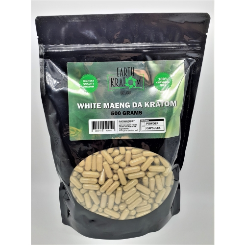 EARTH KRATOM 500CT CAPSULES WHITE MAENG DA