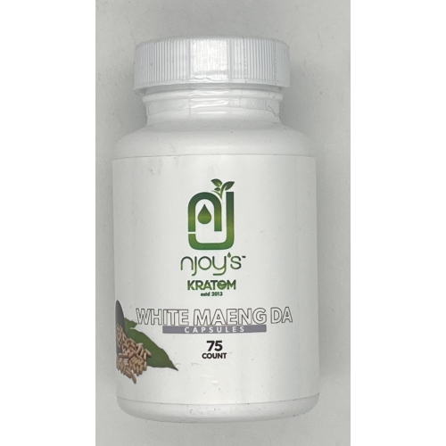 NJOY KRATOM WHITE MAENG DA 75CT CAPSULES