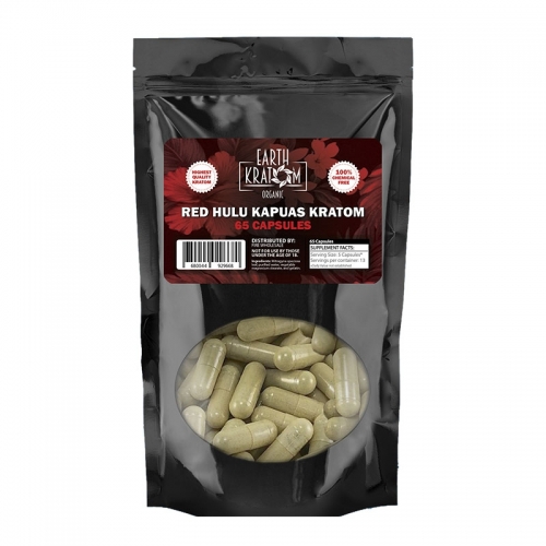 EARTH KRATOM 65CT CAPSULES RED HULU KAPUAS