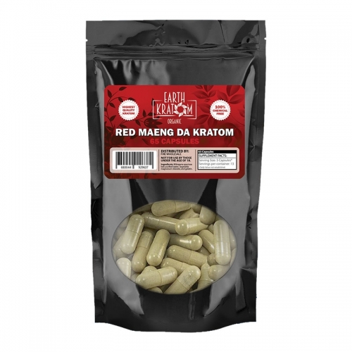 EARTH KRATOM 65CT CAPSULES RED MAENG DA