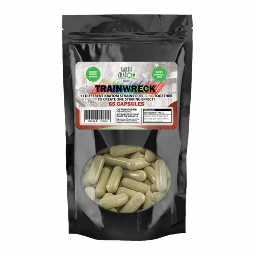 EARTH KRATOM 65CT CAPSULES TRAINWRECK