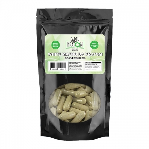 EARTH KRATOM 65CT CAPSULES WHITE MAENG DA