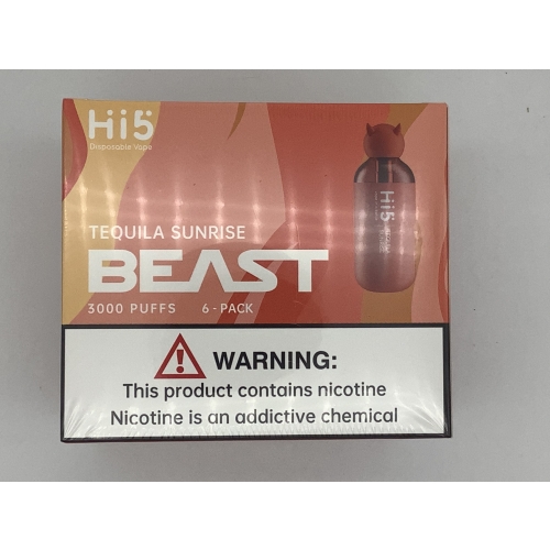 HI 5 DISPOSABLE TEQUILA SUNRISE 3000 PUFF/ 6PK