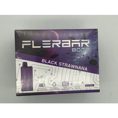 FLERBAR BLACK STRAWNANA 8000PUFFS/10CT