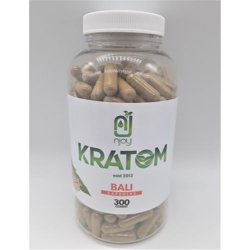 NJOY KRATOM BALI 300CT CAPSULES BOTTLE