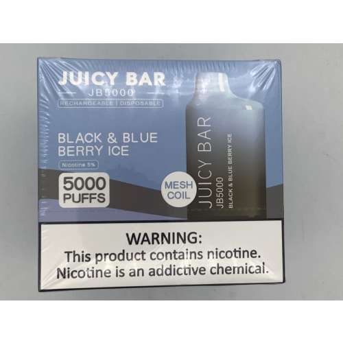 JUICY BAR 5000PUFF 10CT BLACK & BLUE BERRY ICE 