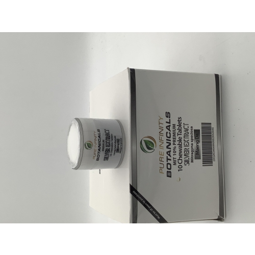 PURE INFINITY BOTANICALS 10CT CHEWABLE TABLETS SILVER EXTRAACT MAENG DA