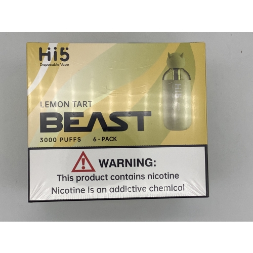HI 5 DISPOSABLE LEMON TART 3000 PUFF/ 6PK