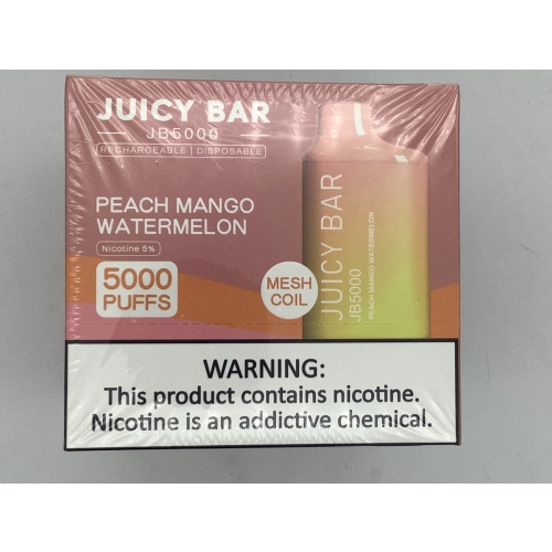 JUICY BAR 5000PUFF 10CT PEACH MANGO WATERMELON 