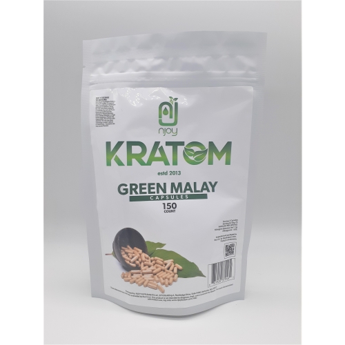 NJOY KRATOM GREEN MALAY 150CT CAPSULES BAG