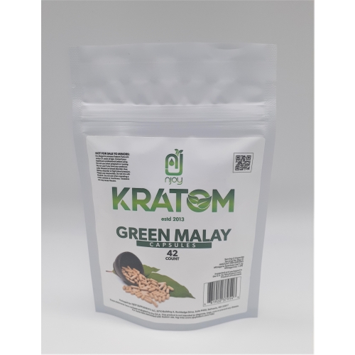 NJOY KRATOM GREEN MALAY 42CT CAPSULES BAG