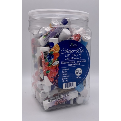CHAP-LIP 60CT JAR LIP BALM ASSORTED FLAVOURS