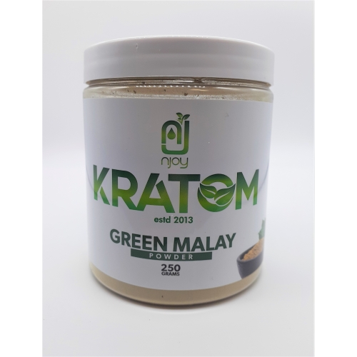 NJOY KRATOM 250GRAM GREEN MALAY POWDER JAR