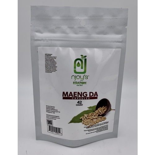 NJOY KRATOM RED MAENG DA 42CT CAPSULES BAG