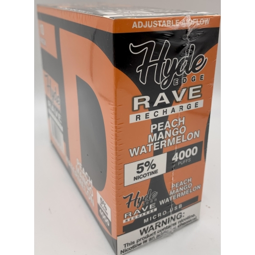 HYDE RAVE 4000PUFF PEACH MANGO WATERMELON 