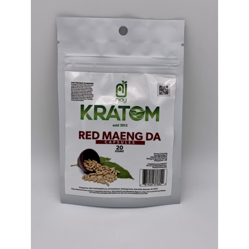 NJOY KRATOM RED MAENG DA 20CT CAPSULES BAG