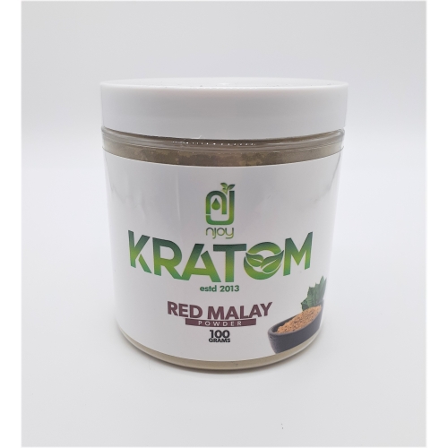 NJOY KRATOM 100GRAM RED MALAY POWDER JAR