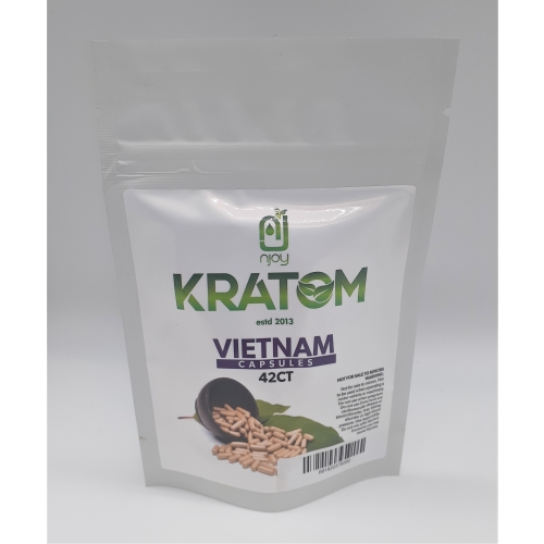 NJOY KRATOM VIETNAM 42CT CAPSULES BAG