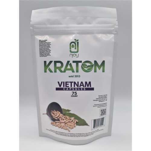 NJOY KRATOM VIETNAM 75CT CAPSULES BAG