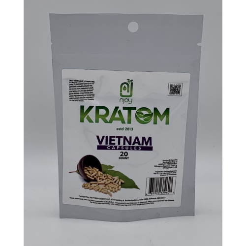 NJOY KRATOM VIETNAM 20CT CAPSULES BAG