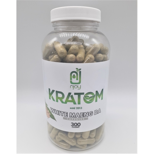 NJOY KRATOM WHITE MAENG DA 300CT CAPSULES